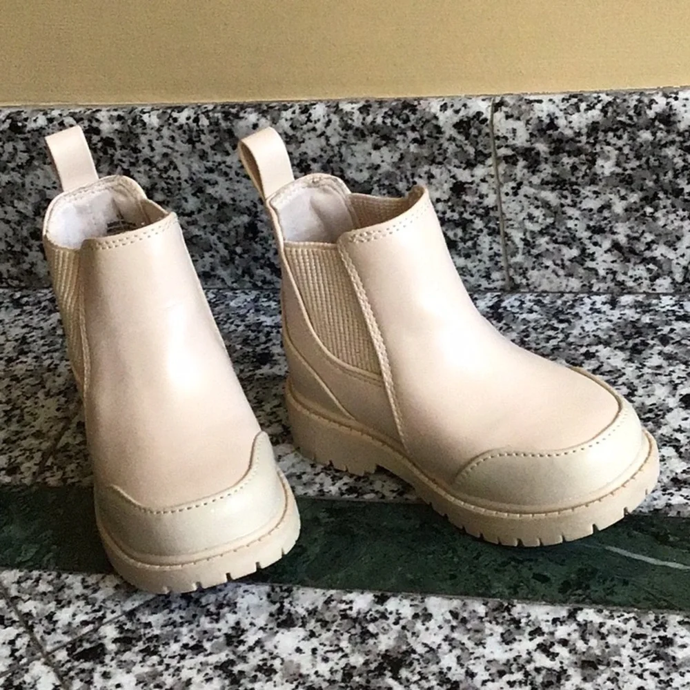 Stylish Cream Kids Boots